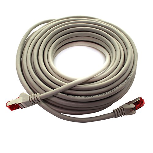 1aTTack CAT6 CAT 6 Netzwerk-Patch-Kabel SET (10 Stück) 0,5m 0,5 Meter – SFTP – doppelt geschirmt PIMF + GEFLECHT – Twisted Pair mit 2 x RJ45 Stecker und vergoldeten Kontaktflächen – grau - 5