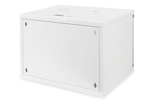 DIGITUS Professional 7HE Netzwerk Wandgehäuse – Robuster Wandschrank der SOHO Compact-Serie für Netzwerk-Komponenten - 7