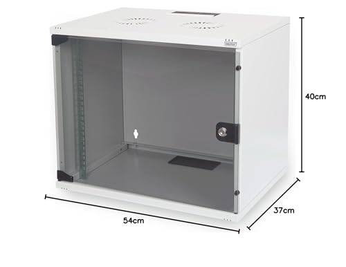 DIGITUS Professional 7HE Netzwerk Wandgehäuse – Robuster Wandschrank der SOHO Compact-Serie für Netzwerk-Komponenten - 10