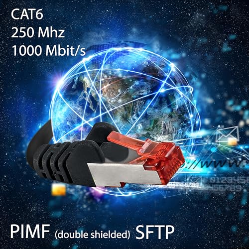 1 aTTack CAT6 PIMF SSTP Netzwerk Patch-Kabel mit 2 x RJ45 Stecker doppelt geschirmt 5 Stück – schwarz – 5 Stück 1,0 Meter - 2