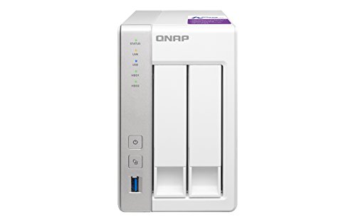 QNAP TS-231P Desktop NAS Gehäuse mit 1 GB DDR3 RAM, Powerful 2-Bay Storage Server - 5