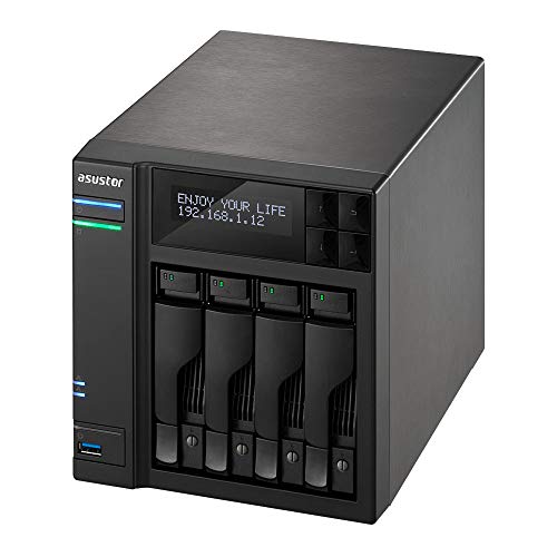 Asustor AS6404T 4-Bay NAS System (Intel Celeron (Apollo Lake), 8GB RAM, Gigabit-LAN mit Link-Aggregation, HDMI 2.0, HotSwap, Raid 0, 1, 5, 6, 10 oder JBOD) schwarz - 3