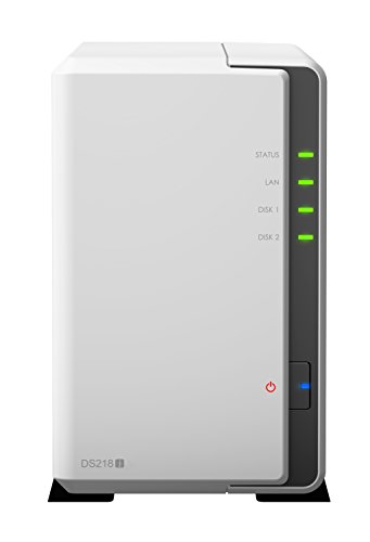 Synology DS218J/4TB-RED 4TB (2x 2TB WD Rot) 2 Bay Desktop NAS-Einheit - 4