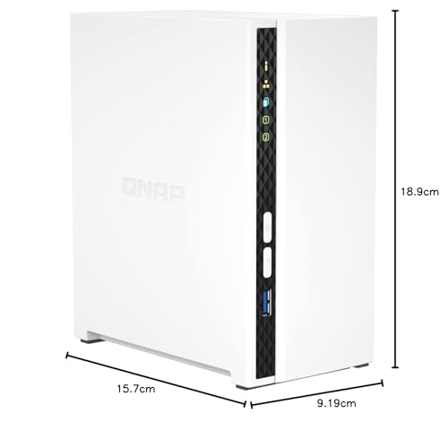 QNAP NAS, no HDD/SSD, ARM processor, NPU | TS-233, 2-bay, 2GB RAM, 1GbE - 6