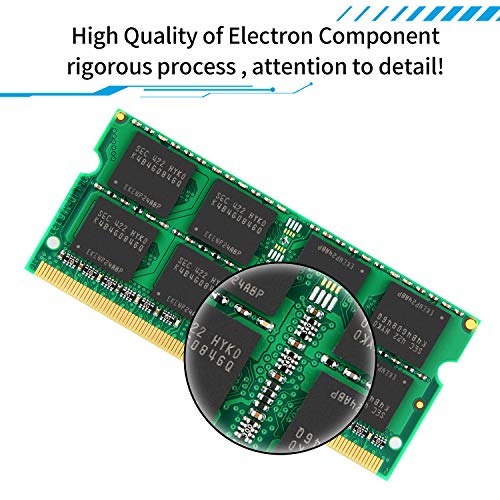 Kuesuny 16GB Kit (2 x 8GB) DDR3/DDR3L 1600 MHz Sodimm Ram PC3/PC3L-12800S PC3/PC3L-12800 1,5 V/1,35 V CL11 204 Pin 2RX8 Dual Rank Nicht-ECC ungepufferter Speicher RAM Ideal für Notebook-Laptop-Upgrade - 3