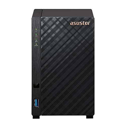 Asustor Drivestor 2 AS1102T 2 Bay NAS Server - Netzwerkspeicher Gehäuse, Quad Core 1.4 Ghz CPU, 2,5 GbE Port, 1GB DDR4 - 2