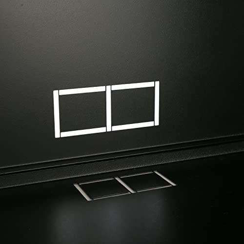 HMF 65707-02 Netzwerkschrank, Serverschrank 19 Zoll | 7 HE | 400 mm Tiefe | Glastür | Schwarz - 6