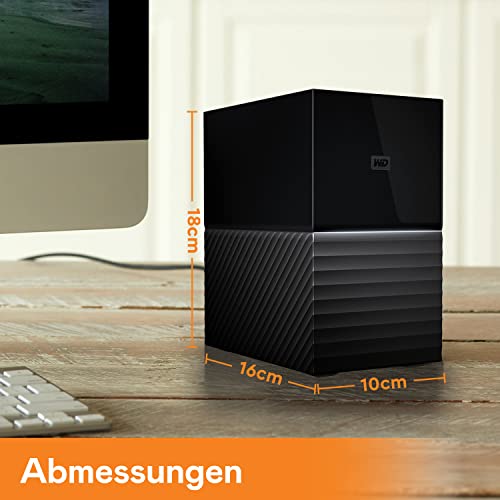 WD My Book Duo 36 TB RAID Desktop-Speicher (Passwortschutz, Sicherungssoftware, Hardwareverschlüsselung, USB 3.0, sofort mit RAID-0 einsatzbereit) - 2