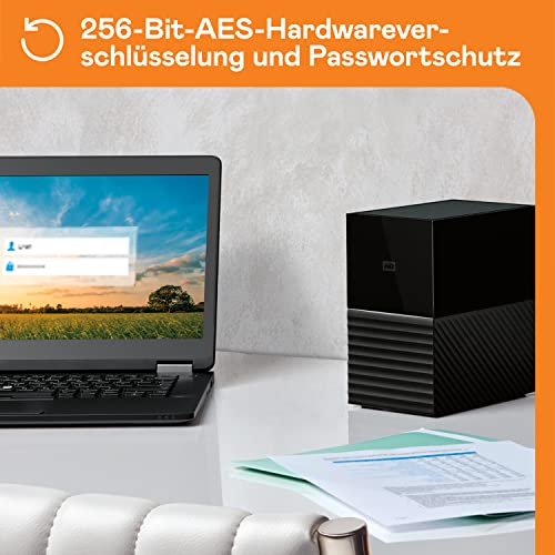 WD My Book Duo 36 TB RAID Desktop-Speicher (Passwortschutz, Sicherungssoftware, Hardwareverschlüsselung, USB 3.0, sofort mit RAID-0 einsatzbereit) - 6