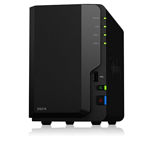 Synology DS218 8TB (2 x 4TB WD ROT) 2 Bay Desktop NAS-Einheit