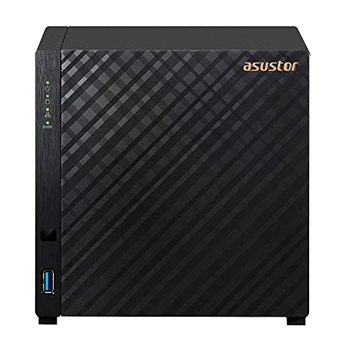 Asustor Drivestor 4 AS1104T 4 Bay NAS Server - Netzwerkspeicher Gehäuse, Quad Core 1.4 Ghz CPU, 2,5 GbE Port, 1GB DDR4 - 2