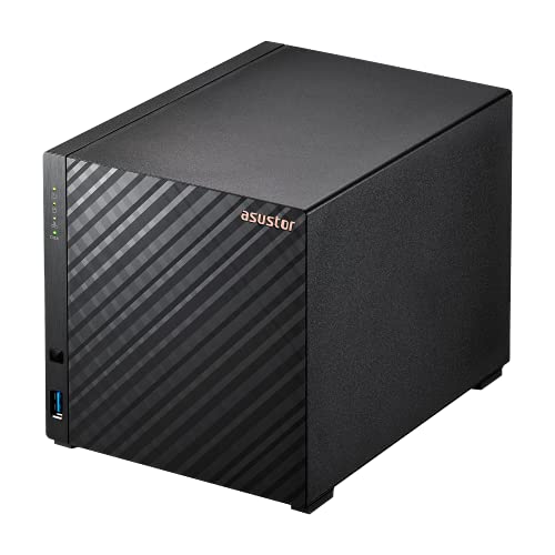 Asustor Drivestor 4 AS1104T 4 Bay NAS Server - Netzwerkspeicher Gehäuse, Quad Core 1.4 Ghz CPU, 2,5 GbE Port, 1GB DDR4 - 4