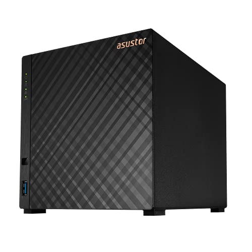 Asustor Drivestor 4 AS1104T 4 Bay NAS Server - Netzwerkspeicher Gehäuse, Quad Core 1.4 Ghz CPU, 2,5 GbE Port, 1GB DDR4 - 5