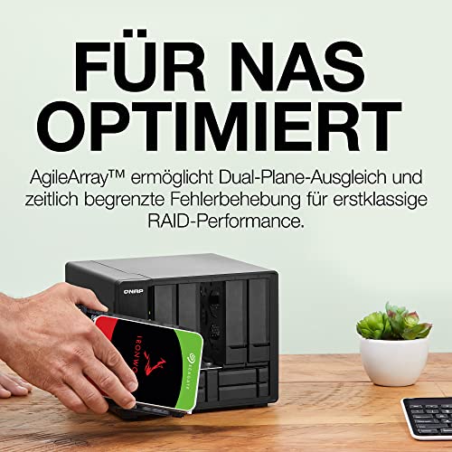 Seagate IronWolf 8TB, NAS Interne Festplatte HDD, 3.5 Zoll, 5400 U/Min, 256 MB Cache, SATA 6 Gb/s, silber, inkl. Data Rescue Service (ST8000VNZ02) - 4