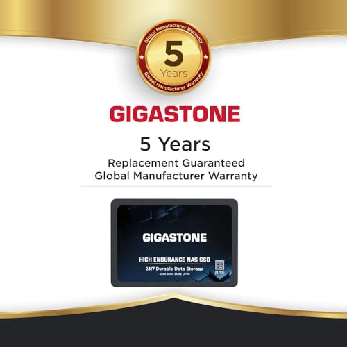 Gigastone NAS SSD 2TB SSD Festplatte TLC Hohe Dauerhaltbarkeit SSD für 24/7 Dauerbetrieb NAS-Systeme RAID 2,5 Zoll SATA III Internes Festkörper-Laufwerk NAS Caching - 7