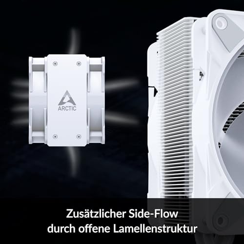 ARCTIC Freezer 36 A-RGB - Single-Tower CPU Kühler mit Push-Pull & ARGB Beleuchtung, Zwei druckoptimierte 120 mm P-Lüfter, Hydrodynamisches Gleitlager, 200–2000 RPM, 4 Heatpipes, inkl. MX-6 - Weiß - 4