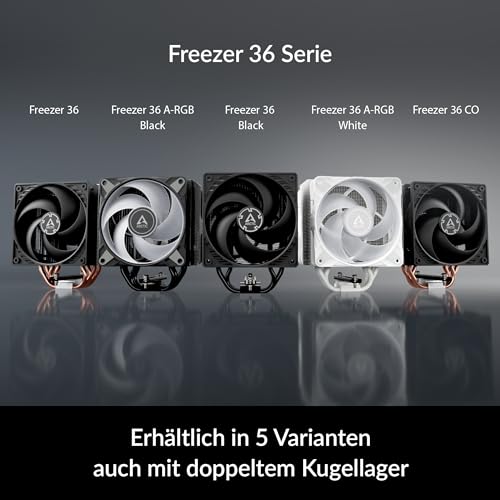 ARCTIC Freezer 36 A-RGB - Single-Tower CPU Kühler mit Push-Pull & ARGB Beleuchtung, Zwei druckoptimierte 120 mm P-Lüfter, Hydrodynamisches Gleitlager, 200–2000 RPM, 4 Heatpipes, inkl. MX-6 - Weiß - 10