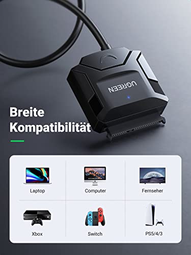 UGREEN USB 3.0 auf SATA Kabel UASP USB SATA Kabel USB 3.0 SATA Kabel Festplatten Dockingstation für 2,5