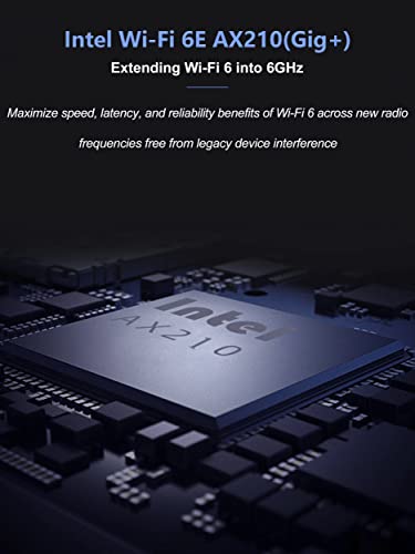 WLAN Karte, Intel AX210 Bluetooth5.2, Bis zu 5400Mbit/s Tri-Bands(6G/5G/2.4G) WLAN PCIe WiFi 6 Karte für Windows 11/10(64bit) - 2