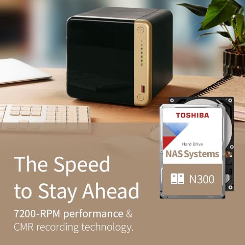 Toshiba 4TB N300 NAS 3.5’’ SATA Internal Hard Drive. 24/7 Operation, Supports 1-8 bay systems, 128MB Cache, 180TB/Year workload, 3yr Warranty (HDWQ140UZSVA). - 5