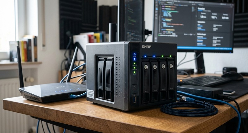 NAS Server mit WLAN im Wohnzimmer